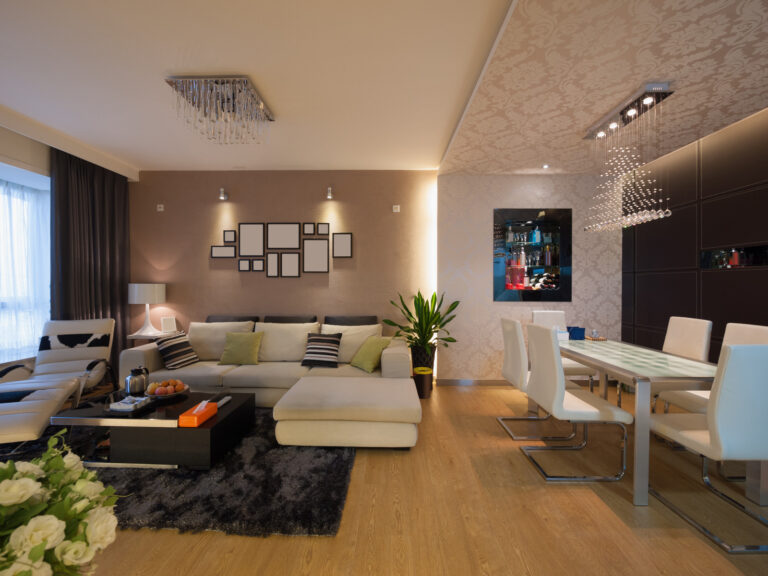Renovated living room with modern finishes by SSR Elegant Renovations during a home renovation in Metro Vancouver and the Lower Mainland.