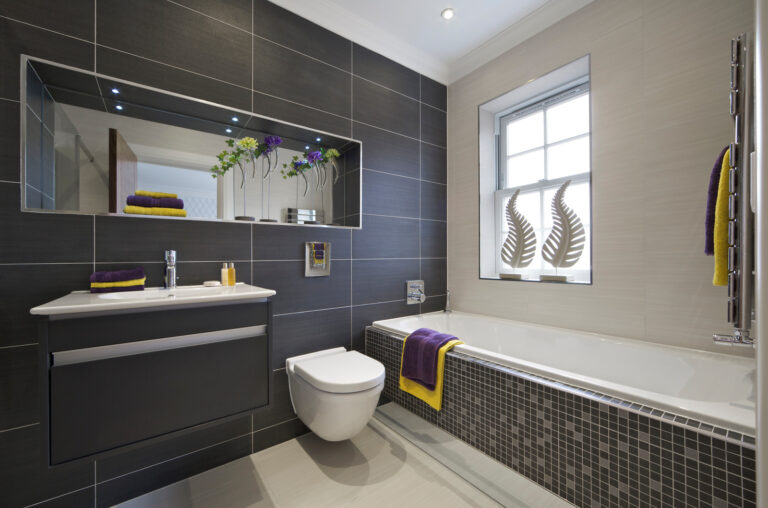 beautifully tiled bathroom